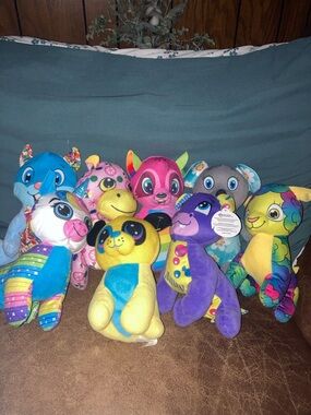 Colorful Plush Animal Toys - Bright Multicolor stuffed animals SET OF 8